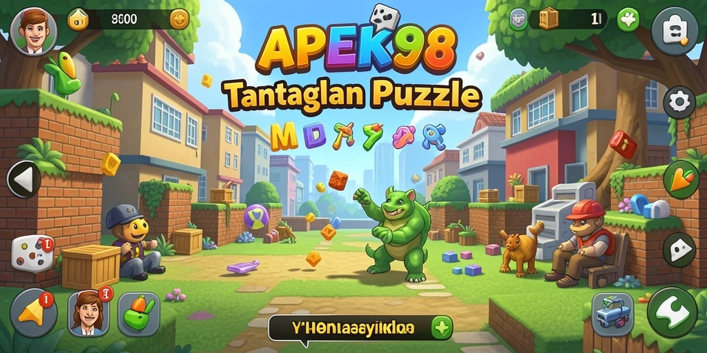Tampilan gameplay menegangkan dan penuh warna dari APEK88.