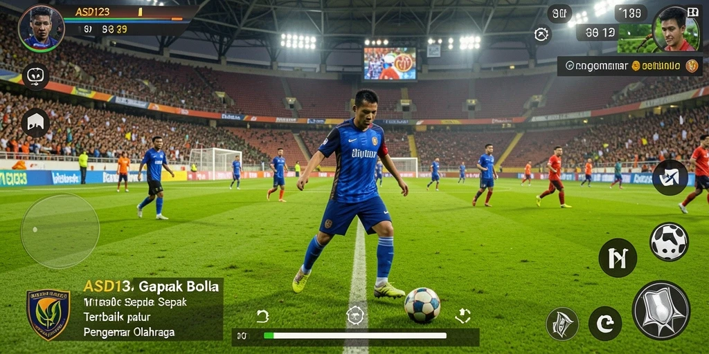 Tangkapan layar utama <strong>ASD123</strong> menampilkan aksi mendebarkan di lapangan sepak bola.
