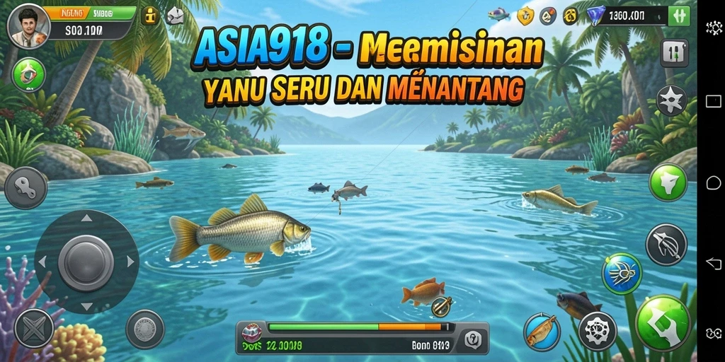 Tampilan utama ASIA918 dengan aksi memancing seru dan grafis menawan.