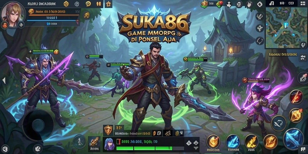 Tangkapan layar menampilkan aksi seru di dalam dunia MMORPG.